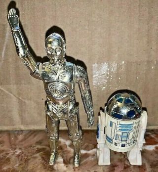 Set Of 2 Vintage 1978 Star Wars Figures Artoo - Detoo R2 - D2 & C3 - Po See - Threepio
