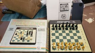 Early Electronic Chess Set,  " The Excellence " By Fidelity,  Everything But Plug