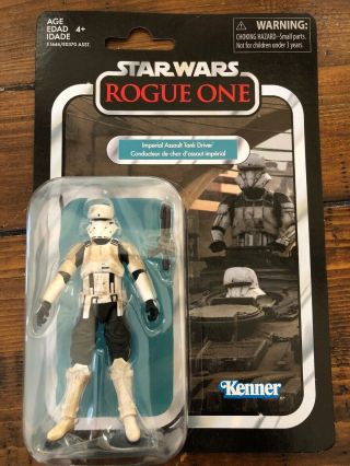 Rare - Kenner Star Wars Rogue One Imperial Assault Tank Driver 3.  75 " Figure