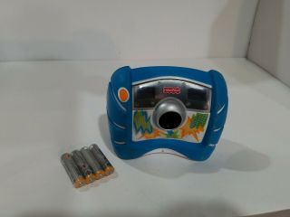 Kid Tough Digital Camera Blue Fisher Price 2010 4X Zoom Batteries Inc. 5