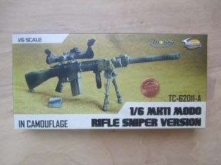 1/6 Scale Modern Pmc / Military: Toy Sniper Rifle Mib Set (mk 11)