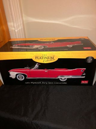 1960 Plymouth Fury Convertible Sunstar 1:18 Platinum Ss 5402 Red Read Read