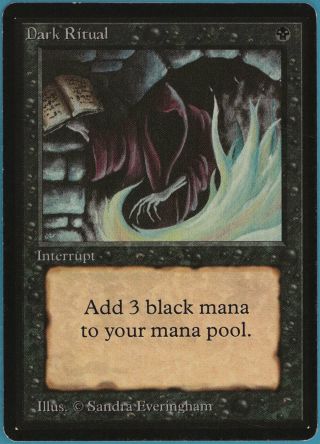 Dark Ritual Beta Spld Black Common Magic The Gathering Mtg Card (36967) Abugames