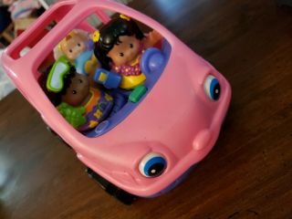 Fisher Price Little People Pink Car Suv Van W Family Music Sounds Talks 2002