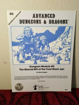 Ad&d The Glacial Rift Of The Frost Giant Jarl - Silver Anniversary Edition