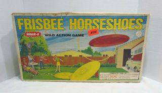 Wham - O 1970 Frisbee Horseshoes Wild Action Game In Factory Box Nos