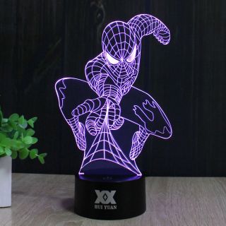 Marvel Superhero Spider Man 3D Acrylic LED Night Light 7color Table Desk Lamp 5