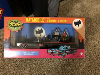 Funko Dc Batman 1966 Classic Tv Series Batmobile,  Batman & Robin Figures