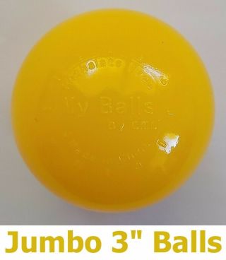 My Balls Brand 3 " Yellow Commercial Grade Plastic Pit Ball - Qty 10,  000