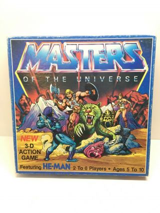1983 Motu Masters Of The Universe Board Game Mattel 3d Action He - Man Complete