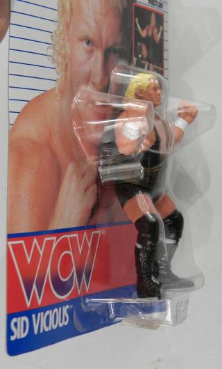 Galoob Toys WCW Sid Vicious Wrestling black trunks MOC Foreign card 4