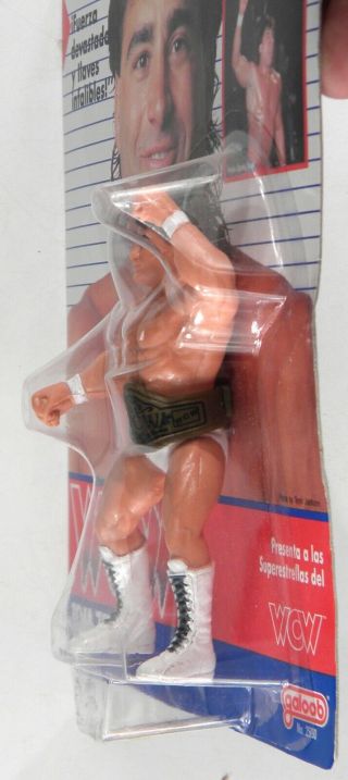 Galoob Toys WCW Tom Zenk Wrestling white trunks MOC Foreign card 3