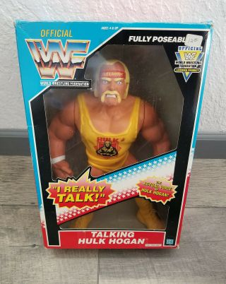Wwe Wcw Wwf Hasbro Talking Hulk Hogan W/ Box Wrestling Action Figure