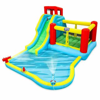 Inflatable Backyard Kiddie Pool Water Slide Park Bounce House Outdoor Playground