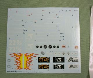 1/8 Scale: Big " T " Decal Sheet