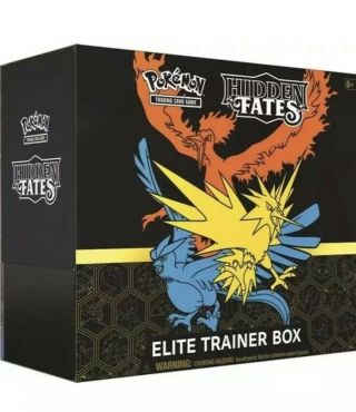 Pokemon Tcg Hidden Fates Elite Trainer Box Factory 10 Packs Rare