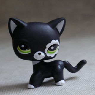 Black Short Hair Cat Kitty Lps Mini Action Figures 2249 Littlest Pet Shop