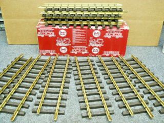 Box Of 12 Lgb 10000 One Foot Straight Track Sections G Scale Ln