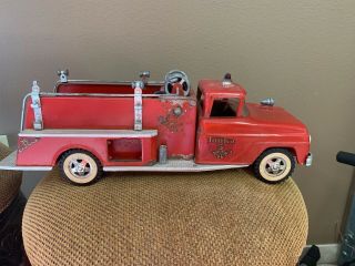 Vintage 1960’s Tonka Toys Ford Suburban Pumper Fire Truck No.  5.  100 As Found