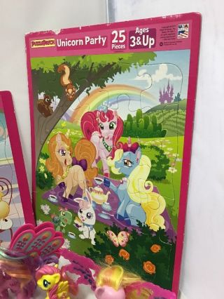 My Little Pony Products Puzzle Figures Hasbro Blue Pink Unicorn Pegasister Brony 3