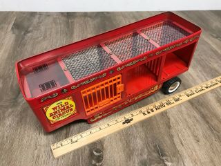 Buddy L Wild Animal Circus On Wheels Truck Trailer Only Vintage 60s Press Steel