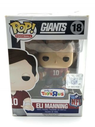 Funko Pop Football York Giants Eli Manning Red Uniform 18 (toys R Us Exc. )