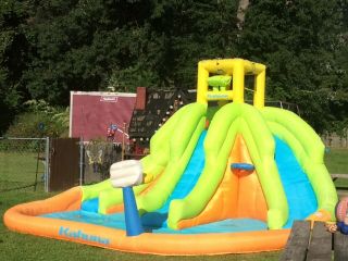 Kahuna Triple Monster Inflatable Backyard Water Park With 3 Slide 5