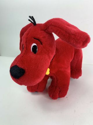 2000 Scholastic Plush Bendable Clifford The Big Red Dog Yellow Bone Stuffed Toy