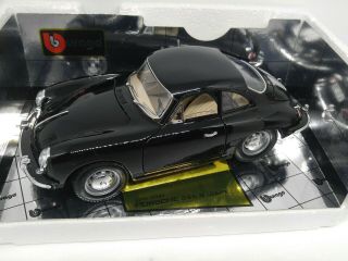 Burago Black 1/18 Special Edition Diecast Porsche 356 B Coupe 1961