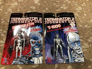 Vintage Rare Terminator 2 Endoskeleton & T - 1000 Action Figure 1995 Toyisland
