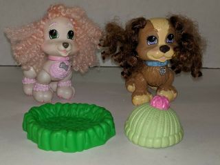 2 Fisher Price Snap N Style Dogs Cheri And Coco Toy 4 "
