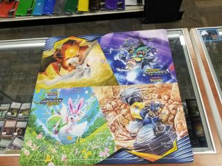 Pokemon Unified Minds Deluxe 2 Player Playmat 24 " X 24 "