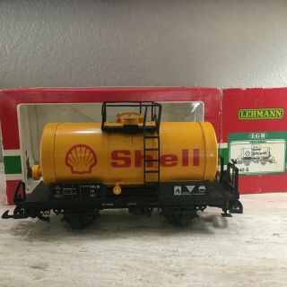 Lgb 4040 S Shell Oil Tank Car Train Scale G Mib West Germany