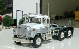 1 64 Dcp Custom First Gear Gray And White Mack Heavy Hauler Semi Truck