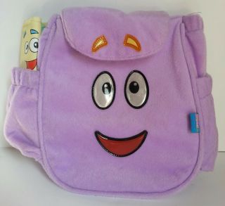 Dora The Explorer Soft Plush Purple Backpack With Map Nickelodeon 2012