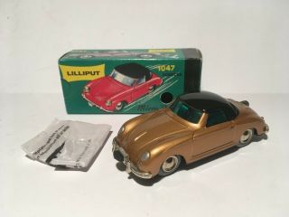 Rare Vintage Schuco Lilluput Micro Racer 1047 Porsche 356 Copper Gold Mib