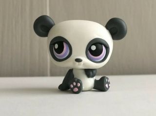 Littlest Pet Shop Lps Panda Bear White Gray Purple Pink Eyes 89
