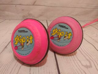 Vintage 1988 Tiger Toys Skip It & Counter Pink