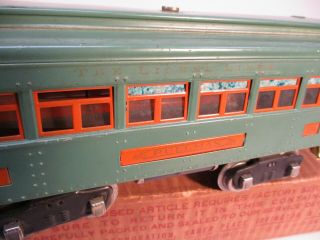 Lionel 339 Pullman Car Peacock and Orange Boxed Standard Gauge X19148 5