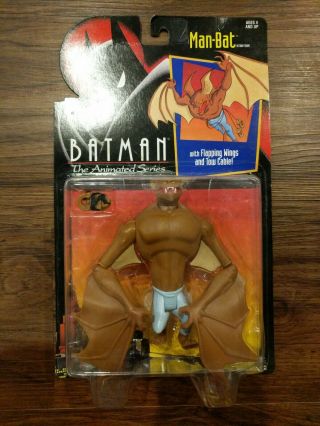 1992 Kenner Batman The Animated Series Man - Bat Figure Vintage Nib