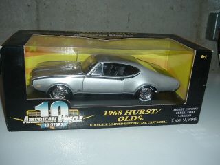 Ertl 1968 Hurst/olds 10 Years American Muscle 1:18 Scale Diecast Silver