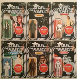 Star Wars Target Exclusive Retro Kenner Action Figures Full Set W/ Box