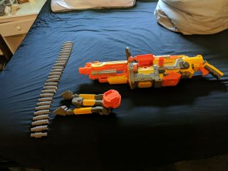 Nerf Vulcan Ebf - 25 Dart Blaster Clip And Stand With Batteries