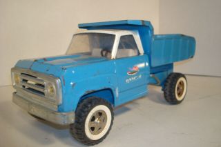 Vintage Blue And White Tonka Hydraulic Dump Truck Dodge Truck,  Parts Restore