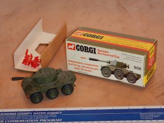 1974 Corgi 906 Saladin Armoured Car With Box
