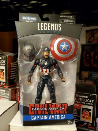 Hasbro Marvel Legends Civil War Captain America Action Figure Giant Man Baf