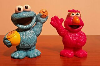 Cookie Monster & Telly Sesame Street Workshop 3 " Pvc Figures 2010 Hasbro