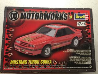 Revell 1980 Ford Mustang Turbo Cobra Motorworks 1:25 Model Kit Open,  Complete