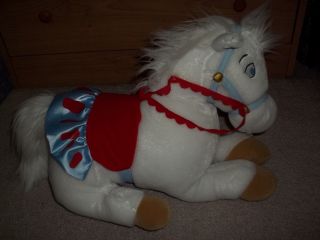 Vintage Rare Disney Store Snow White 18 " Pony Stuffed Horse Toy With Saddle