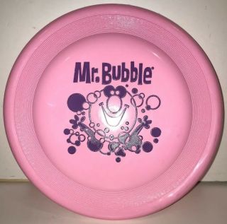 Vintage 1975 Mr.  Bubble Frisbee By Wham - O Pink Moonlighted Pro Master D